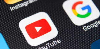 YouTube and Google app icons on a smartphone screen.