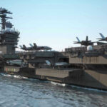 Federal Crackdown Throws Naval Academy Into Chaos Aircraft carrier deck with jet planes