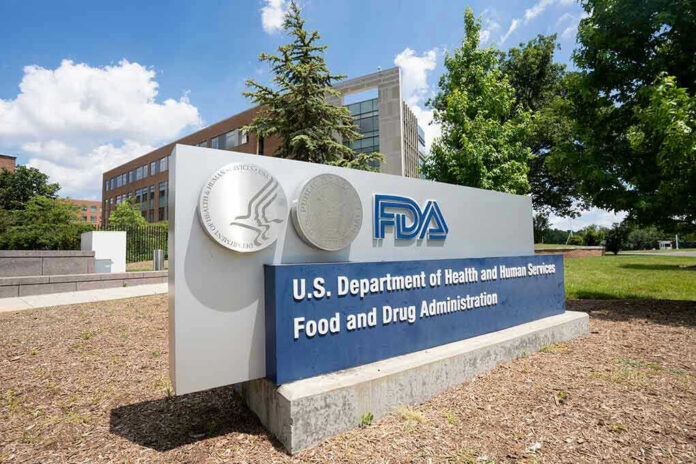 FDA building sign with blue sky background