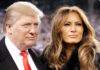 Publishing Giant Bows to Melania—Book BANNED Two people posing closely at an event
