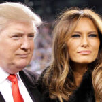 Publishing Giant Bows to Melania—Book BANNED Two people posing closely at an event