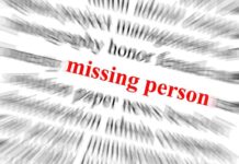 Mysterious Disappearance: Key Figure in Kirk Case Gone Text graphic highlighting missing person in red among blurred words