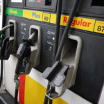 Trump To SLASH Pump Prices 40% Gas station pumps for diesel, plus, and regular fuel.