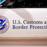 Congressman SHIELDS Illegal Alien From Federal Arrest U.S. Customs and Border Protection vehicle logo and text.