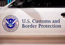 U.S. Customs and Border Protection vehicle logo and text.