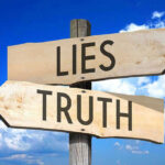 Iran “Lies Campaign” REVEALED By CENTCOM Signs pointing to Lies and Truth against sky.