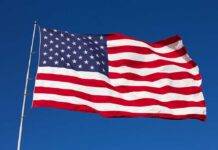 America’s Air Power Looks Untouchable Waving American flag against a clear blue sky