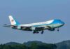 Air Force One Boeing 747 on approach