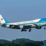 Trump Secretly Switched Planes Over Iran Threat Air Force One Boeing 747 on approach