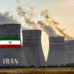 Trump Threatens Iran With Strike-for-Strike Retaliation nuclear power plant cooling towers in Iran at sunset