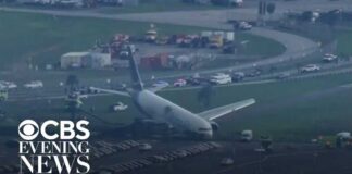 Amazon cargo jet runs off Miami airport runway, crashes into multiple vehicles