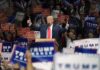 Trump Names LA and San Diego in Rally Remark Donald Trump speaks at a rally, giving two thumbs up
