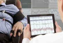 Could Technology Let You Turn Up Motivation? Technician reviews polygraph readings on a tablet beside a seated subject