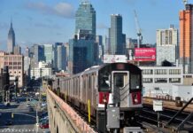 Record Jobs, Fewer Tax Filers: New York’s Dilemma NYC subway 7 train on elevated tracks with city skyline